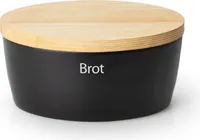 Continenta Aufbewahrung 'Brottopf oval mit Holzdeckel - Keramik'