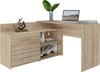 Schreibtisch mit Kommode MIKOL – Eiche Sonoma