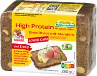 Mestemacher High Protein Eiweißbrot mit Mandeln und viel Eiweiß 250g