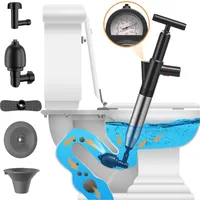 Toiletten Pömpel Toilettenkolben WC Verstopfung Entfernen Hochdruck WC Pömpel Pressluft 5 in 1 Toilet Plunger für Toilette/Waschbecken/Badewanne