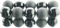 Christbaumkugeln Black schwarz 5 x glänzend & 5 x matt Ø 6 cm aus Glas  - 10er Set