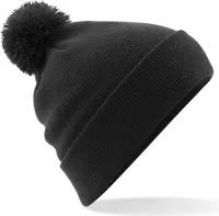Beechfield Uni Bommelmütze RW3666 (Einheitsgröße) (Schwarz)
