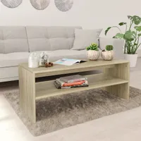 vidaXL Konferenčný stolík Sonoma Oak 100x40x40 cm Materiál dreva