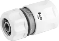 Bradas Schlauchkupplung WHITE LINE mit Wasserstopp 1/2" weiß