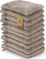 Frottier Waschhandschuhe 10er Pack 15x21cm, 100% Baumwolle, Sand