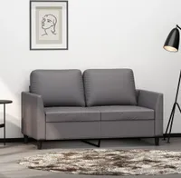 Cloris Designermöbel 2-Sitzer-Sofa Grau 120 cm Kunstleder 2024 Neu