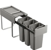SVITA EM3x10 Einbaumülleimer 30L (3x10L) 3 Fächer mit Deckel Mülltrennsystem