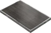 BRASIL | Gastro Tischplatte | B:T 120 x 70 cm | Wenge | Chrom Rand | Rechteckig | Gastro Tischplatte