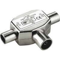 Koax-T-Adapter: doppelt Koax-Stecker > Koax-Buchse