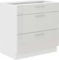 Szafka z dolną szufladą LAJLA - szerokość 80 cm, biała
