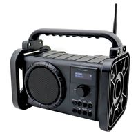 Soundmaster DAB80SW Rádio pro staveniště Rádio pro staveniště Zahradní rádio Digitální rádio DAB+ FM-RDS Bluetooth Li-Ion akumulátor IP44 odolný proti prachu a stříkající vodě
