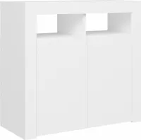 Kredens z oświetleniem LED biały 80x35x75 cm