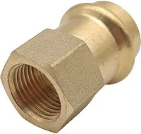 Rotguss Messing Pressfitting, Kontur V, Innengewinde 22mm - 3/4"