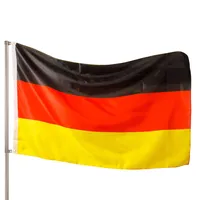 12er Sparpack Deutschland Fahne Flagge mit Stab 21 x 14 cm - für
