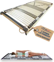 AM Qualitätsmatratzen | Ergonomischer 7-Zonen Lattenrost | 130x210 cm | fertig montiert | 44 Leisten | starr | Lattenrahmen | 130 x 210 cm