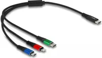 DELOCK USB-C Ladekabel 3in1 <Lightning/Micro USB/USB-C 30cm