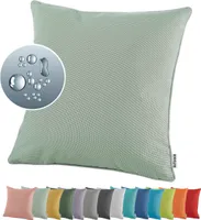 heimtexland ® OUTDOOR Lounge Dekokissen LOTUS EFFEKT 45x45 Garten Kissen Outdoorkissen Typ551 Mint
