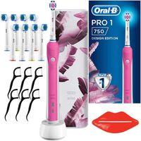 Oral-B Pro 1 Pink Elektrische Zahnbürste + 8 Ersatzaufsätze  + Design-Etui
