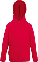 F430K - Fruit of the Loom Kids´ Lightweight Hooded Sweat Red    164