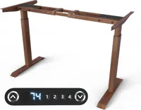 Höhenverstellbarer Schreibtischrahmen - Tischgestell - Bürotisch Rahmen mit Dual Motor Elektrisch Höhenverstellbar mit Touchscreen & Memoryfunktion Gestell - Holz Optik