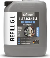 bio-chem Ultraschallreiniger Konzentrat Werkstatt 5L - Effektive Flüssigkeit für die Reinigung von Vergaser & Bauteilen im Ultraschallgerät oder Ultraschallbad - Für Aluminium & Metall geeignet
