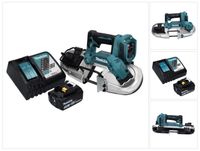 Makita DPB 183 RT1 Akku Bandsäge 18 V 66 mm Brushless + 1x Akku 5,0 Ah + Ladegerät