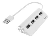 USB-Hub, 4 Ports, USB 2.0, 480 Mbit/s, Weiß (00200120)