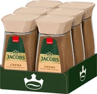 JACOBS löslicher Kaffee Crema 6 x 200 g Gläser löslicher Kaffee Instantkaffee