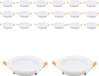 TolleTour 20er LED Einbaustrahler Deckeneinbauleuchte Set Einbauleuchte Deckenleuchte Einbauspot Deckenspot IP44 400LM Kaltweiß 5W Strahler