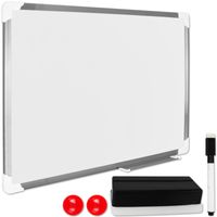 Memotafel 60x45cm Whiteboard magnetisch mit Alurahmen Zubehör Memoboard Magnettafel Pinnwand Magnet Weiß Magnetwand