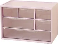 Schreibtisch-Organizer, stapelbare Schubladen mit 6 Fächern, zur Schreibtischaufbewahrung, Make-up-Aufbewahrung, 17,5 x 11 x 9,5 cm