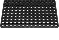 Fußmatte Gummi, ca. 40 x 60 x 2 cm, robust – rutschfest – witterungsbeständig bei Regen und Schnee, Schmutzfangmatte für Innen und Außen, schwarz
