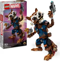 LEGO Marvel Rocket & Baby Groot, baubares Superhelden-Spielzeug für Kinder aus Marvel Studios' Guardians of the Galaxy, Figur für Rollenspiele, Geschenk für Jungs und Mädchen ab 10 Jahren 76282