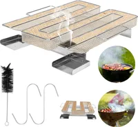 Jiubiaz Kaltrauchgenerator Kaltrauchschnecke Kaltraucherzeuger Sparbrand Räucherspirale - 4-eckig