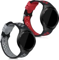 kwmobile 2x Sportarmband kompatibel mit Huawei Watch GT 2e Armband - Fitnesstracker Band Set aus TPU Silikon