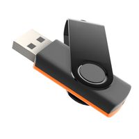 Zwei Farben  USB Stick  Swivel 1GB Orange-Schwarz-Schwarz