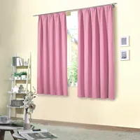 heimtexland ® 2 Stück Thermo Verdunkelungsvorhänge Sonnenschutz Kälteisolierung Verdunkelungsgardinen Kräuselband Vorhang Typ139 Rosa HxB 145 x 135 cm
