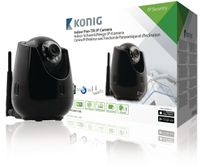 König SAS-IPCAM110B, IP security camera, Innenraum, Kuppel, Schwarz, 640 x 480 Pixel, M-JPEG