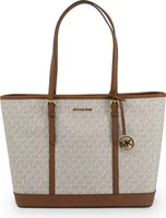 Michael Kors Damen Shoppingbag Handtasche Damentasche, mit Reißverschluss, Größe:Einheitsgröße, Farbe:Weiß-weiß,peru