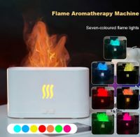 Flame Aroma Diffuser Luftbefeuchter, 7-Flammen-Farbe, geräuschloser Diffusor für ätherische Öle für Zuhause, Büro, Yoga mit Auto-Off-Schutz 180ml (Weiß)