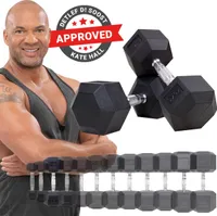 Miweba Sports Premium Hexagon Kurzhantel 2er Set HGH100, Gummi Beschichtung, bodenschonende Kurzhantel, Hexagon, Kurzhanteln, Fitnesshanteln, Hanteln, Gymnastikhantel, Gewichte (Hantelpaar 7,5 kg)