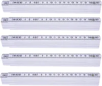 5x Premium Zollstock 200 cm - Gliedermaßstab - Meterstab weiß, UV-resistente Druck / mit stabilem Drehgelenk