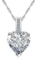 Damen Halskette Herz Anhänger Zirkonia Heart Geschenk Autiga® klar