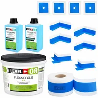 Hydroizolačná súprava Tekutá fólia 12 kg Tesniaca páska 20mb Základný náter Sprcha v kúpeľni - LEVEL+ SET321