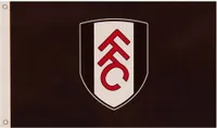 Fulham FC - vlajka, znak SG28726 (jedna velikost) (černá/bílá/červená)