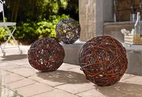Deko-Kugel Deko Wohnen Garten Terrasse Balkon Zierde Naturweide
