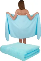 Betz 2 Stück XXL Badetücher 100 x 200 cm PALERMO  Saunatuch 100% Baumwolle  Farbe: türkis