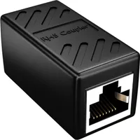 ORSEM 1x CAT. 6a Kupplung Verbinder Netzwerkkabel Patchkabel Ethernet Kabel Adapter CAT. 7 Modular Geschirmt 2x RJ45 Buchse DSL LAN RJ45 Schwarz