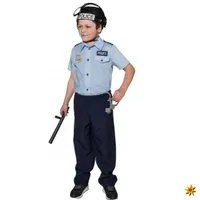 RedCrab Polizei Kostüm Kinder mit Polizei Ausrüstung Polizei Handschellen  und Polizei Weste, Kinder Kostüm Polizei Spielset für Halloween Karneval