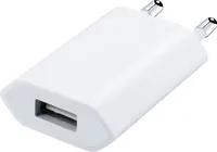 Nástenná nabíjačka USB 1A - biela